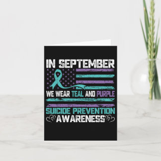 Carte En Septembre Nous Portons Turquoise Et Violet Suic