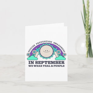 Carte En Septembre Nous Portons Turquoise Violet Suicide