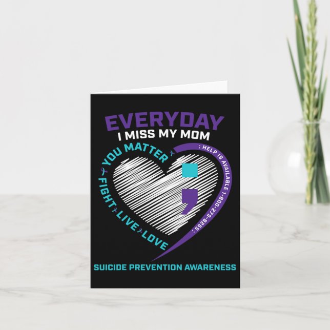 Carte En souvenir affectueux Maman Prévention de la pris (Devant)