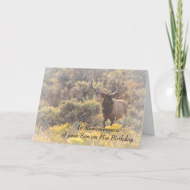 Carte En souvenir de son fils sur son Elk Personnalisé A (Devant)