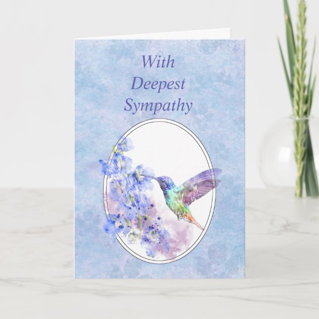 Carte En Sympathie la plus profonde Belle Oiseau de coli (Devant)