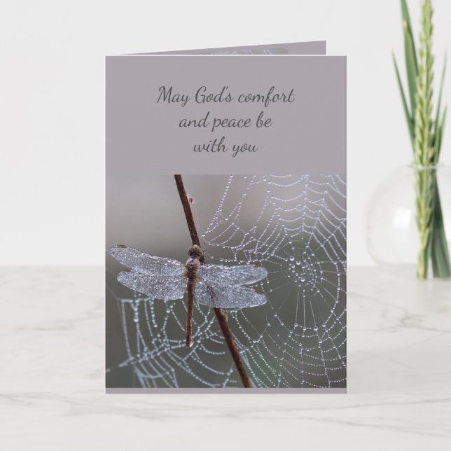 Carte En Sympathie profonde Aide en difficulté libellule (Devant)