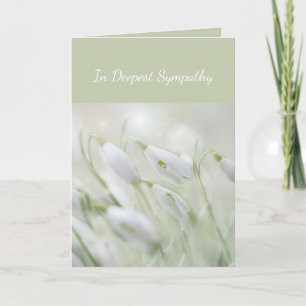 Carte En Sympathie profonde Aide en difficulté Snowdrops