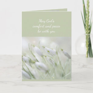 Carte En Sympathie profonde Aide en difficulté Snowdrops