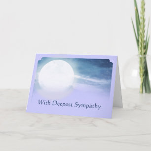 Carte En Sympathie profonde Belle Lune Nightsky