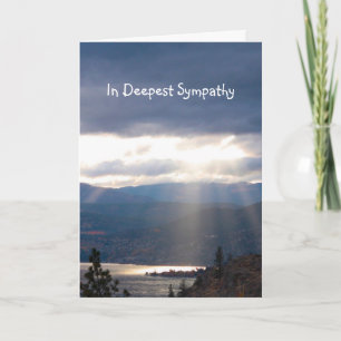 Carte En Sympathie profonde Soleil Rayons Nuages Sky Lak