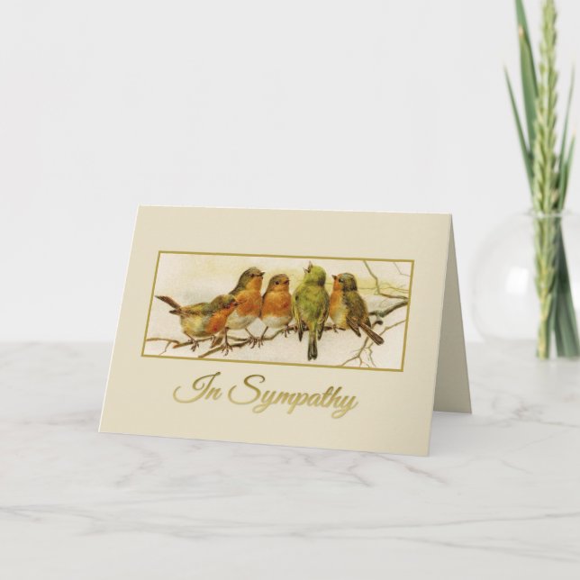 Carte En Sympathy oiseaux Vintages (Devant)