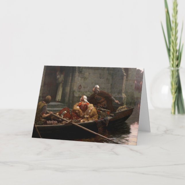 Carte En temps de danger, c. 1897 par Edmund Leighton (Devant)