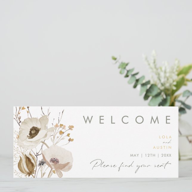 Carte En-tête du graphique de sièges de Fleur sauvage (Debout devant)