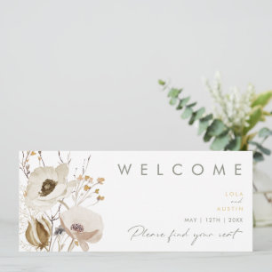 Carte En-tête du graphique de sièges de Fleur sauvage
