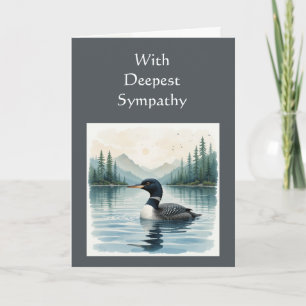 Carte En toute sympathie Beau Harfang lac commun