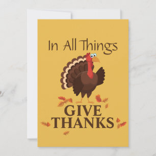Carte En Toutes Choses Remercient La Turquie Thanksgivin
