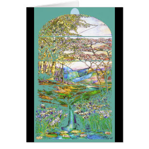 Carte en verre souillé de Tiffany