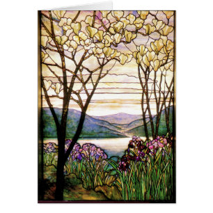 Carte en verre souillé de Tiffany