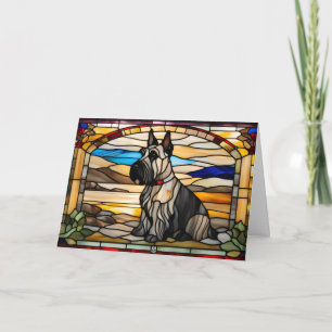 Carte en verre teinté de Scottish Terrier mignon