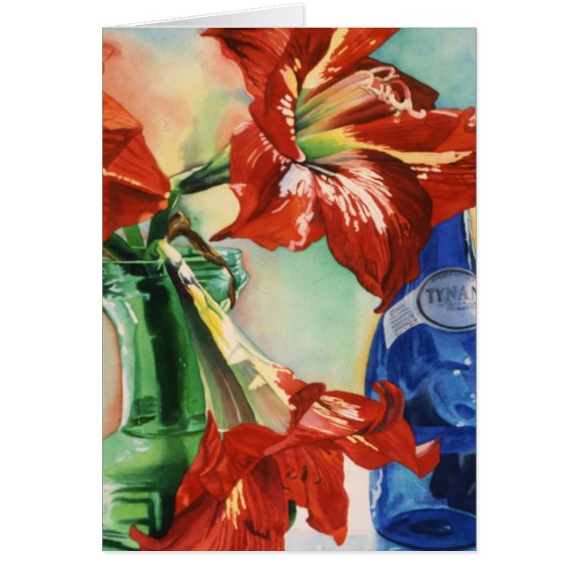 " Carte en verre "verte et bleue (Devant)