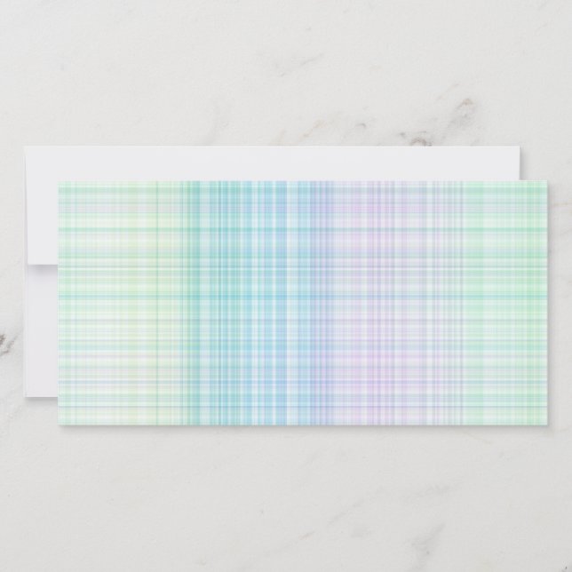 Carte en vichy motif de couleur pastel (Devant)