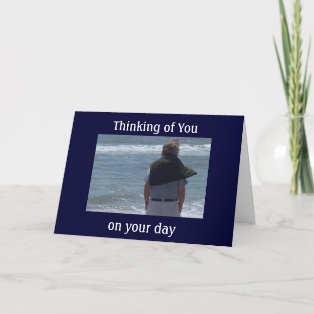 CARTE EN VOUS PENCHANT À VOTRE **ANNIVERSAIRE** (Devant)