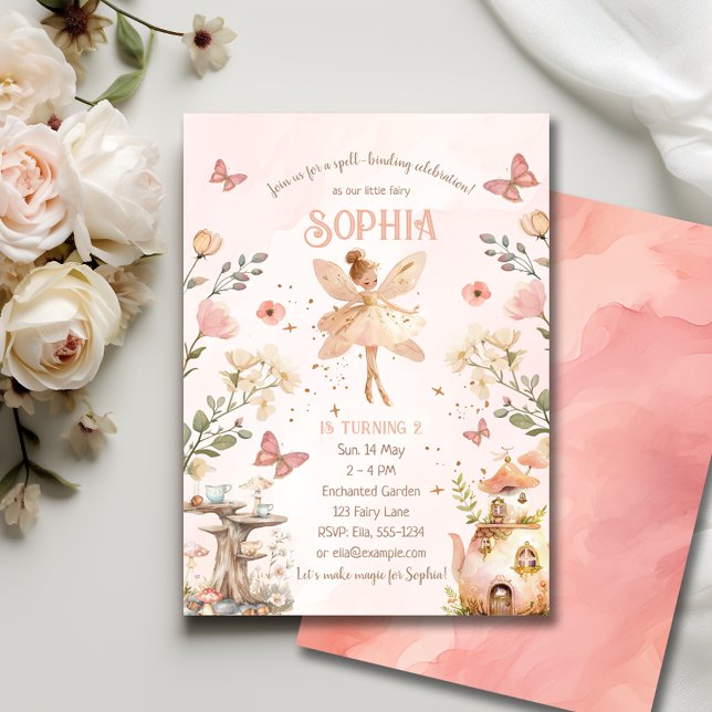 Carte Enchanted Forest Fairy Birthday Invitation (Créateur téléchargé)