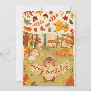 Carte Enchantée Assez Chaleureuse Automne automne Happy 