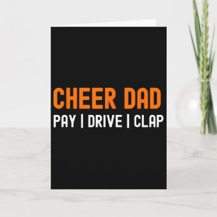 Carte Encourage Papa Orange Drôle Payer Conduire Applaud