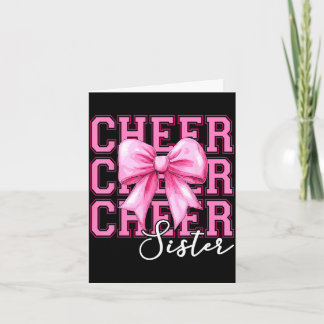 Carte Encourage sœur cheerleader coquette noeud sœur