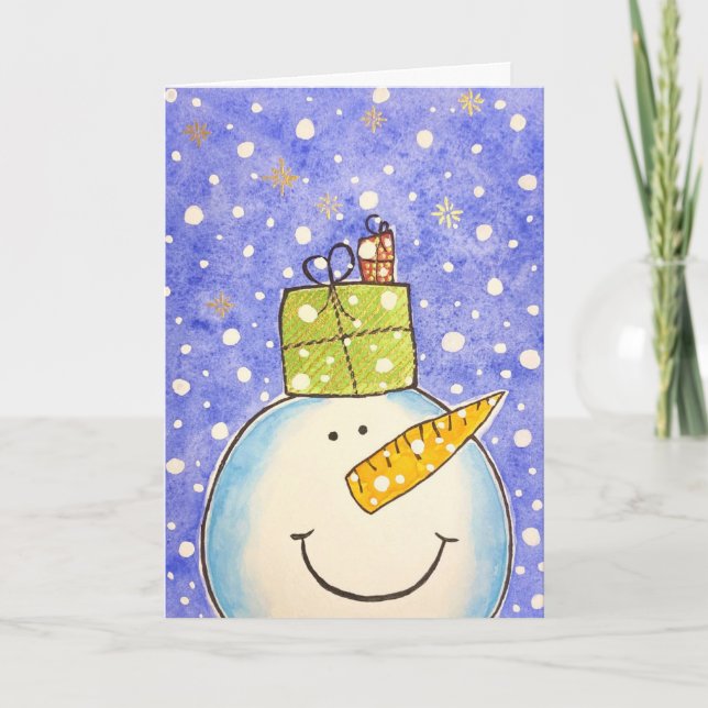 Carte EncourageMe Bonhomme de neige (Devant)