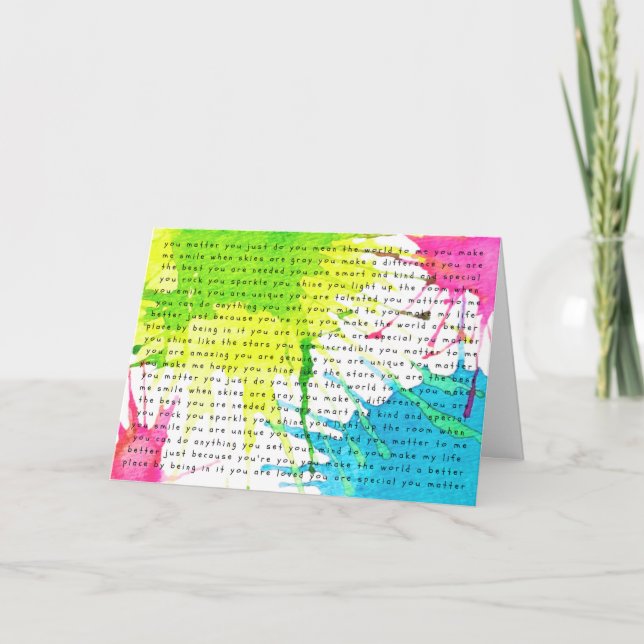 Carte EncourageMe "Vous comptez" Version 2  (Devant)