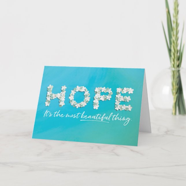 Carte Encouragement au cancer - L'espoir est une chose m (Devant)