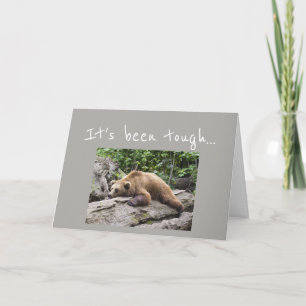 Carte Encouragement/ Bien Épuisé Ours Animal