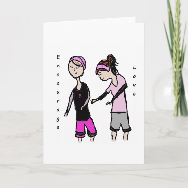 Carte Encouragement de l'amitié pour le cancer du sein (Devant)
