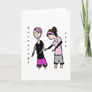 Carte Encouragement de l'amitié pour le cancer du sein