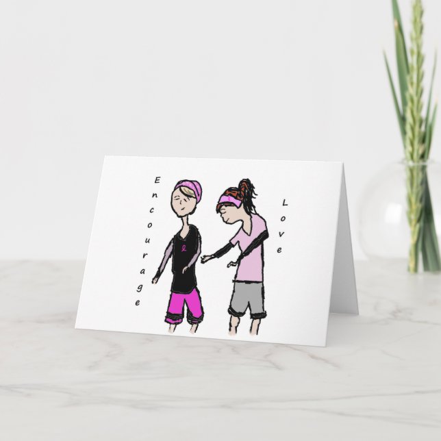 Carte Encouragement de l'amitié pour le cancer du sein (Devant)