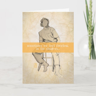 Carte Encouragement des femmes sans visage