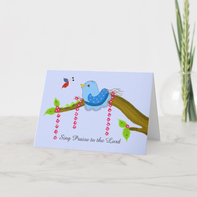 Carte Encouragement des oiseaux chanteurs (Devant)