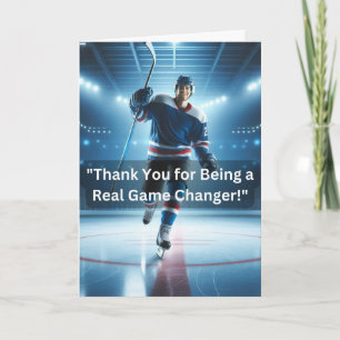 Carte Encouragement du hockey sur glace Merci