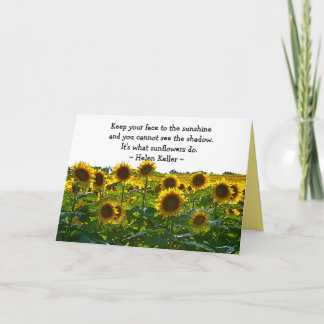 Carte Encouragement du terrain de tournesol