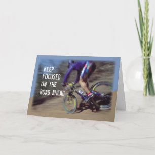 Carte Encouragement Focus Homme Anniversaire Vélo de mon