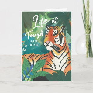 Carte Encouragement Jungle Tiger Salutation