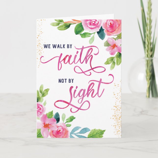 Carte Encouragement, Nous marchons par la foi et non par (Devant)