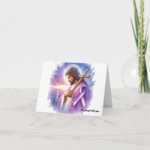 Carte Encouragement personnalisé pour le cancer du pancr