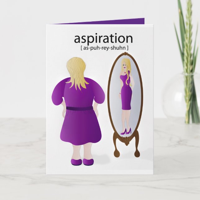 Carte Encouragement Perte de Poids Voyage Femme dans le  (Devant)