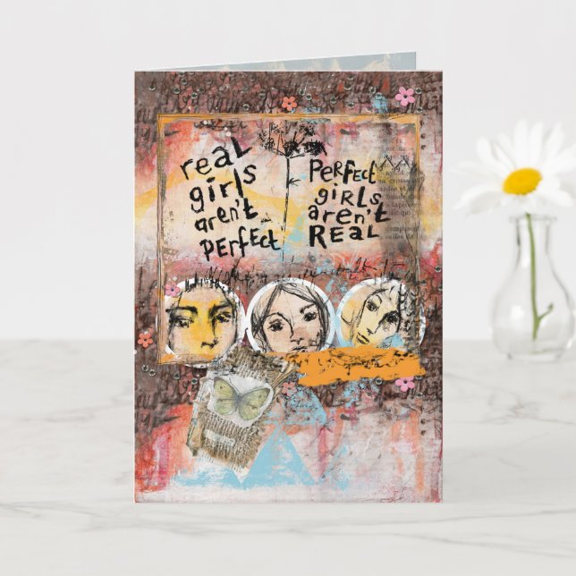 Carte Encouragement pour Ado fille ou jeune femme mixte  (Petite plante)