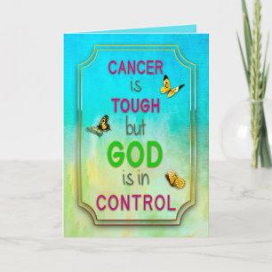 Carte Encouragement pour le patient cancéreux, Dieu en c