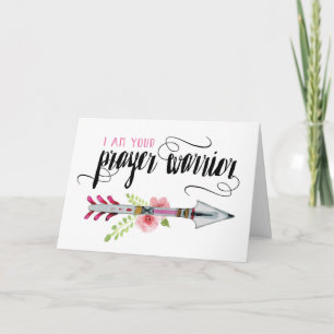 Carte Encouragement, religieux, je suis votre guerrier d