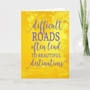Carte Encouragement sur les routes difficiles