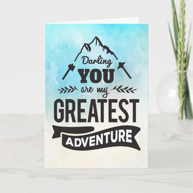 Carte Encouragement - vous êtes ma plus grande aventure (Devant)