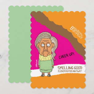 Carte Encouragez - le vieil anniversaire grincheux puant