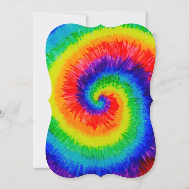 Carte Encre d'alcool à Cravate arc-en-ciel (Devant)