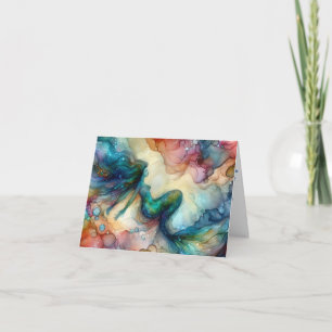 CARTE ENCRE D'ALCOOL ABSTRAITE DE MERMAIDS VIBRANT